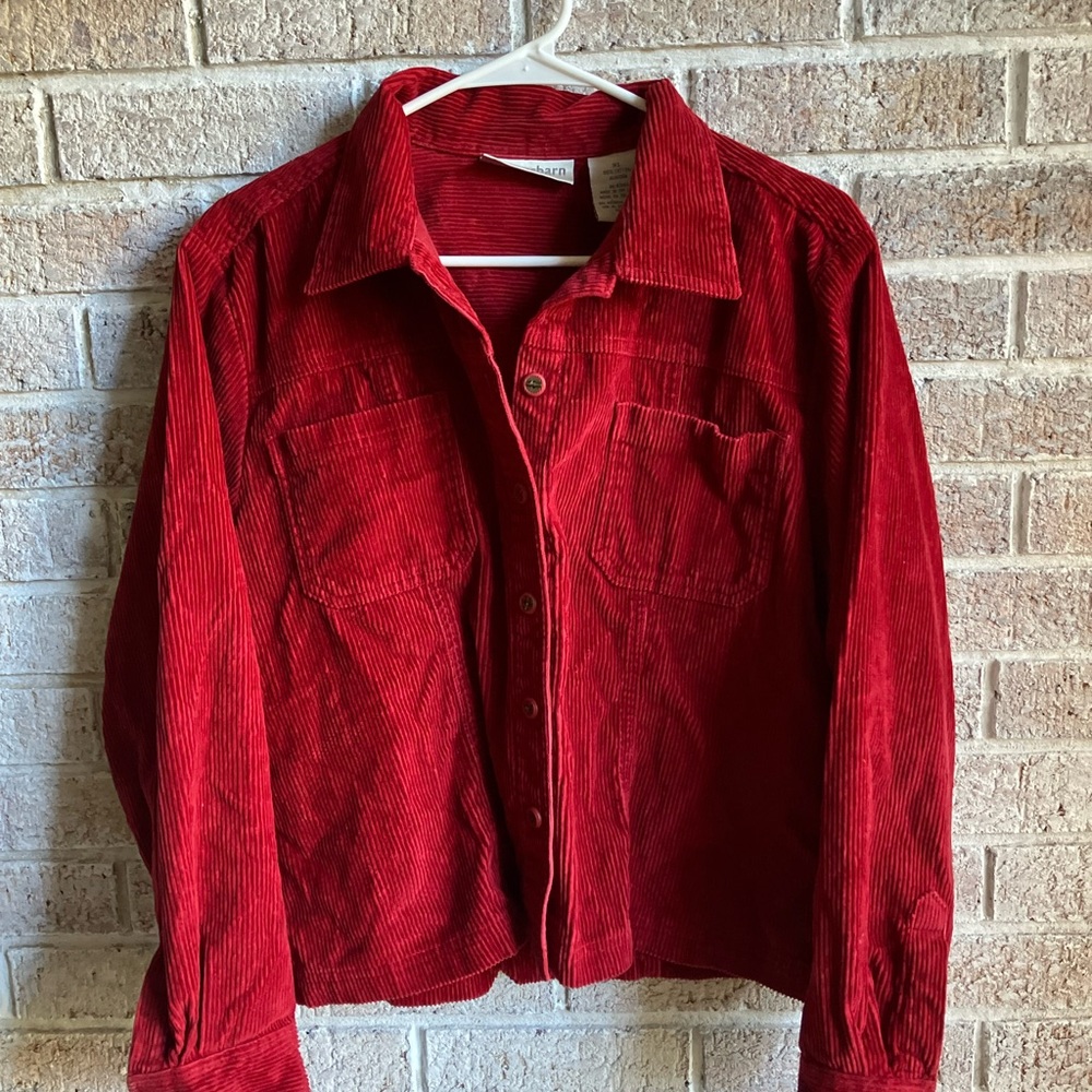 Women's Red Corduroy Jacket